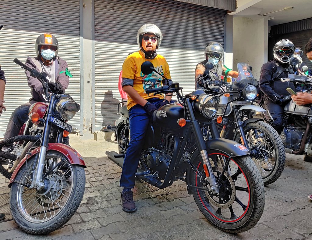 LAHDC_LEH's tweet photo. CEC @tashi_gyalson flags-off #OneRide campaign under the CSR initiative of @royalenfield with the support from #WCBCL in #Leh today.
The campaign aims to raise awareness on eco-responsible tourism, safety ride & supporting local economy in the region.
@DIPR_Leh @ddnewsladakh https://t.co/PtLJwpHykW
