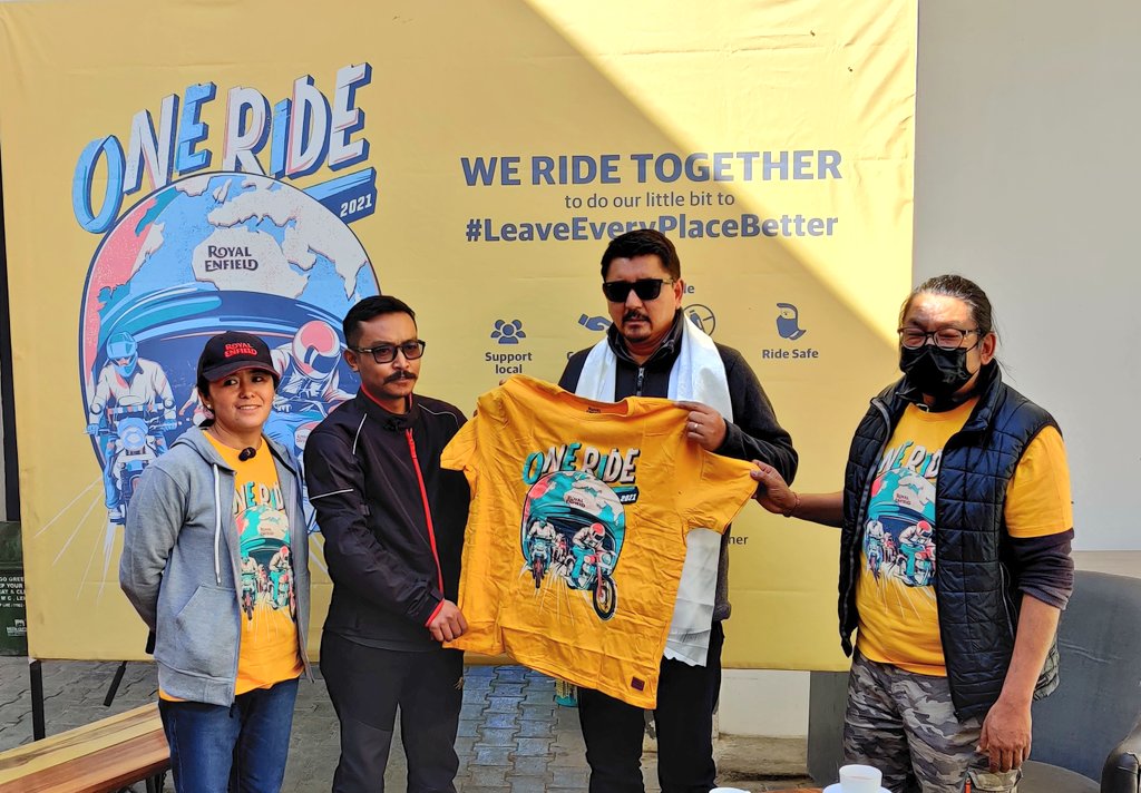 LAHDC_LEH's tweet photo. CEC @tashi_gyalson flags-off #OneRide campaign under the CSR initiative of @royalenfield with the support from #WCBCL in #Leh today.
The campaign aims to raise awareness on eco-responsible tourism, safety ride & supporting local economy in the region.
@DIPR_Leh @ddnewsladakh https://t.co/PtLJwpHykW