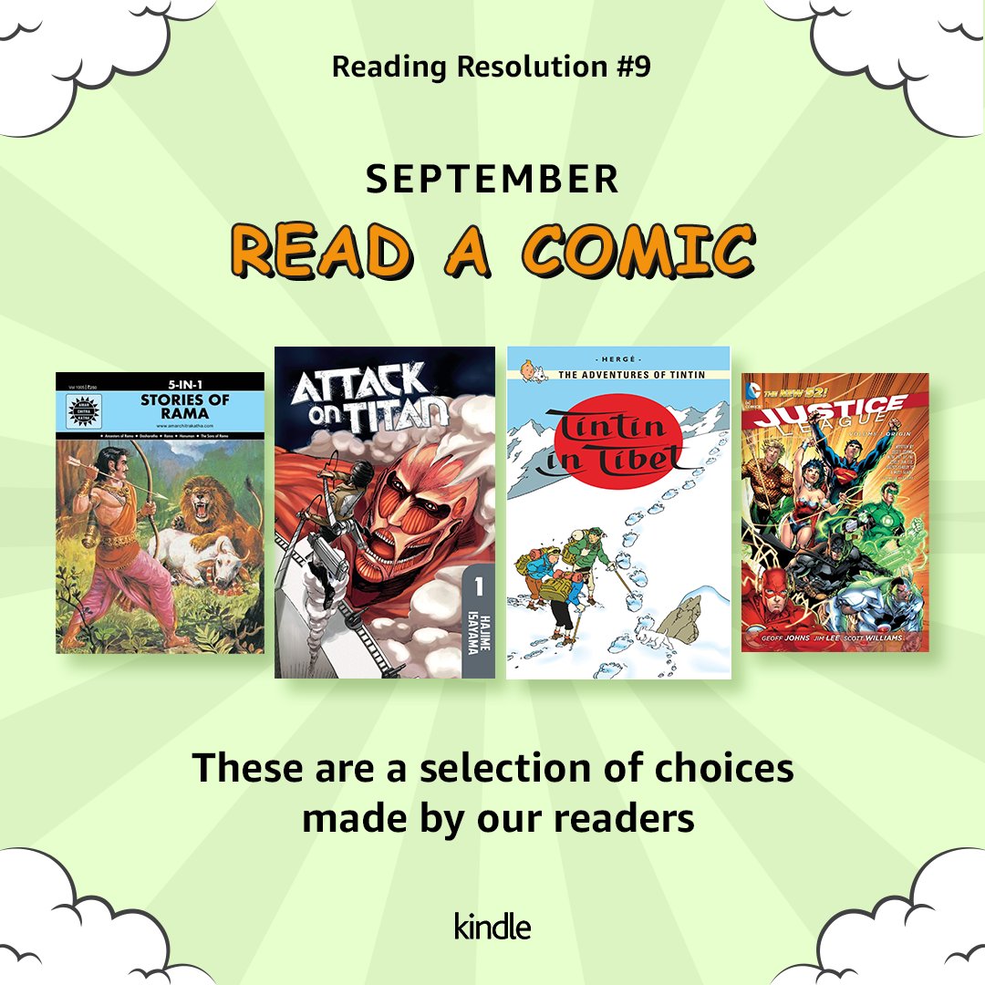 KindleIndia's tweet photo. Here are the top title picks from the list of amazing comics we recommended in our stories! Which one among these are you looking forward to reading? #ReadingResolution https://t.co/BAygMHjr9C