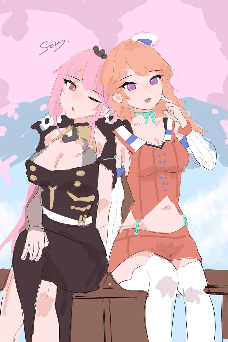 森美声 ,小鳥遊キアラ 「I was planning to draw something like th」|まかのイラスト