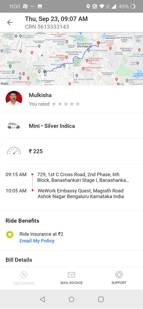 Euphonyforlife's tweet photo. So you've to refund me money for the ride ending with 6837 and haven't completed the payment for the second ride. Please look into this https://t.co/OVUVo2oaYM
