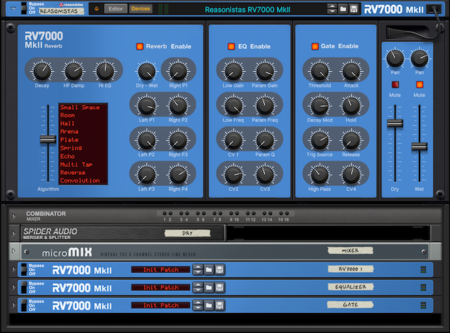 reasonistas's tweet photo. On June 30, 2015 @reasonstudios released Reason 8.3 which added a convolution mode to RV7000 reverb with the new RV7000 MkII. This classic's reverbs, EQ and Gate shouldn't be overlooked. We're shining the spotlight it deserves with our new Combinator. Coming soon. #iUseReason https://t.co/LanU5YWcD6