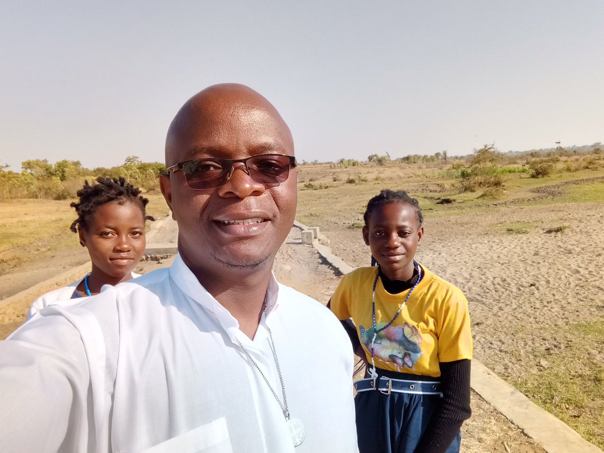 ednyoka's tweet image. The visiting nieces joined me today on a bumpy trip for Mass. They looked tired with the bumps. I told them that this is my daily bread.