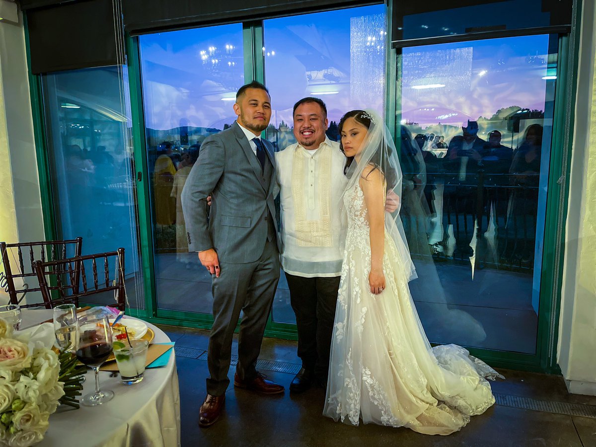 TheDomTuazon's tweet photo. .@rubyibarra and @h3arthr0bby thank you for letting me be part of celebration of your beautiful union. I’m thankful for knowing you and being great friends. you two are amazing! 

P.S. Most lit wedding and reception ever

#robertandruby2021
#rubyrobbedhisheart
#mojitomoproblemz https://t.co/h4BGgusP1e