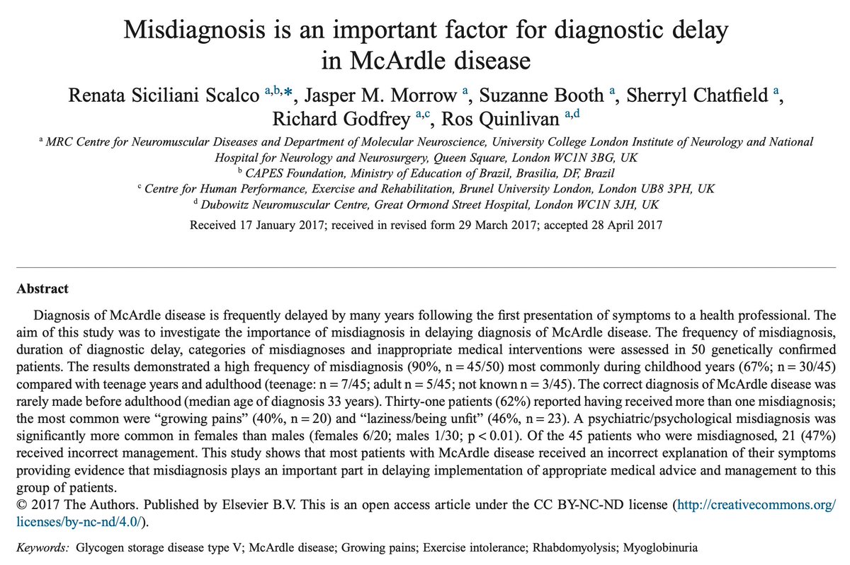 Our 'something borrowed' is:
Misdiagnosis is an important factor for diagnostic delay in #McArdle disease

Renata Siciliani Scalco et al doi.org/10.1016/j.nmd.…
#GSD #glycogenstoragedisease