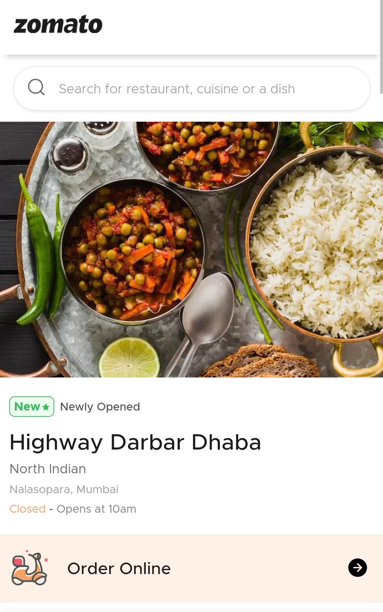 DarbarHighway's tweet photo. अब हम जोमैटो पर हैं:-

 हमारे ताजा और स्वादिष्ट भोजन के साथ अपने रविवार का आनंद लें।  विशाल उद्घाटन छूट चुनने के लिए सरल मेनू।

We are on Zomato now:- 

Enjoy your Sunday with fresh and tasty food from us. Huge opening discounts Simple menu to choose. 

#vasai
#zomato 
#virar https://t.co/hcfYPELHXG