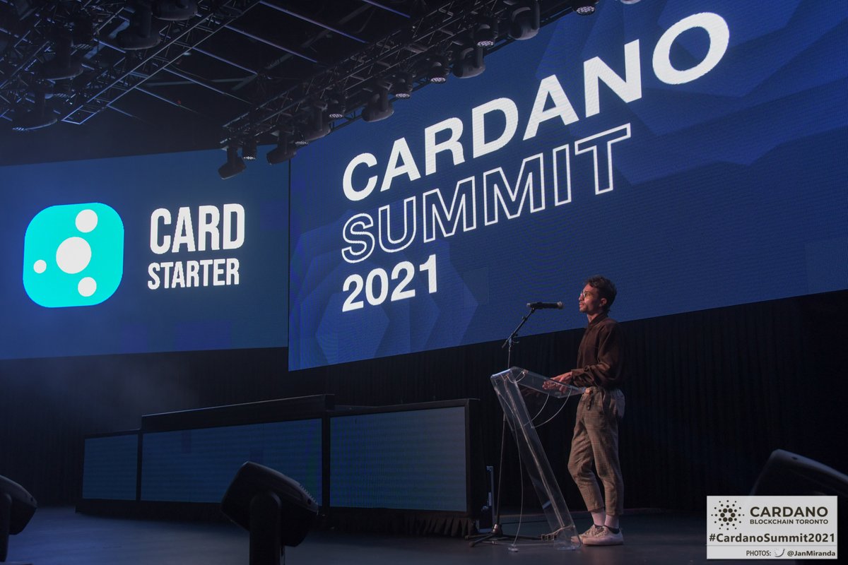 JanMiranda's tweet photo. #CardanoSummit2021 #Toronto Note worthy presentation from @CanadaCardano &amp; @CardStarter building on the #Cardano #blockchain. Congradulations @John_CF great venue @rebel
 #Canada #cryptocurrency https://t.co/6rf1Ksfmdn