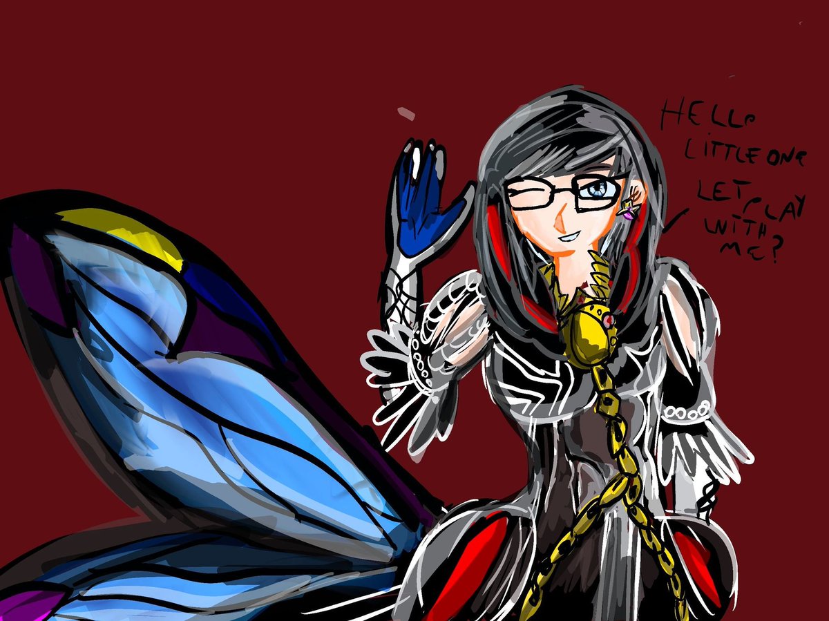 AWalkerart's tweet photo. bayonetta 3 comission
bayonetta broken fourth wall greeting the player ~finish
#bayonetta3 #nintendodirect #nintenddirect #bayonetta #gamegirl #witch #madambutterfly #umbrellawitch #sexywitch #demons #angels #nintendo #nintendogirl #nintendoswitch #smile #littleone #player https://t.co/3evpxarRdG