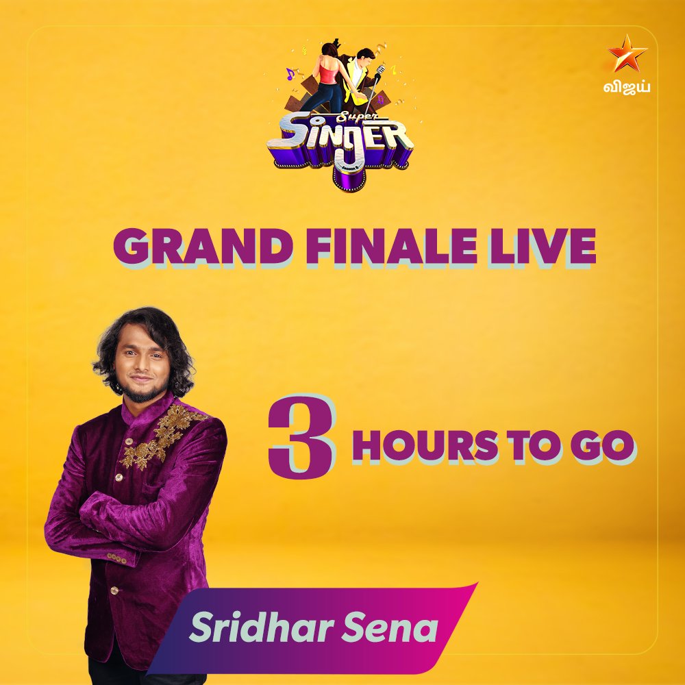 #3HoursToGo #SuperSinger8 #GrandFinaleLive #SS8 #SridharSena #VijayTelevision #VijayTV