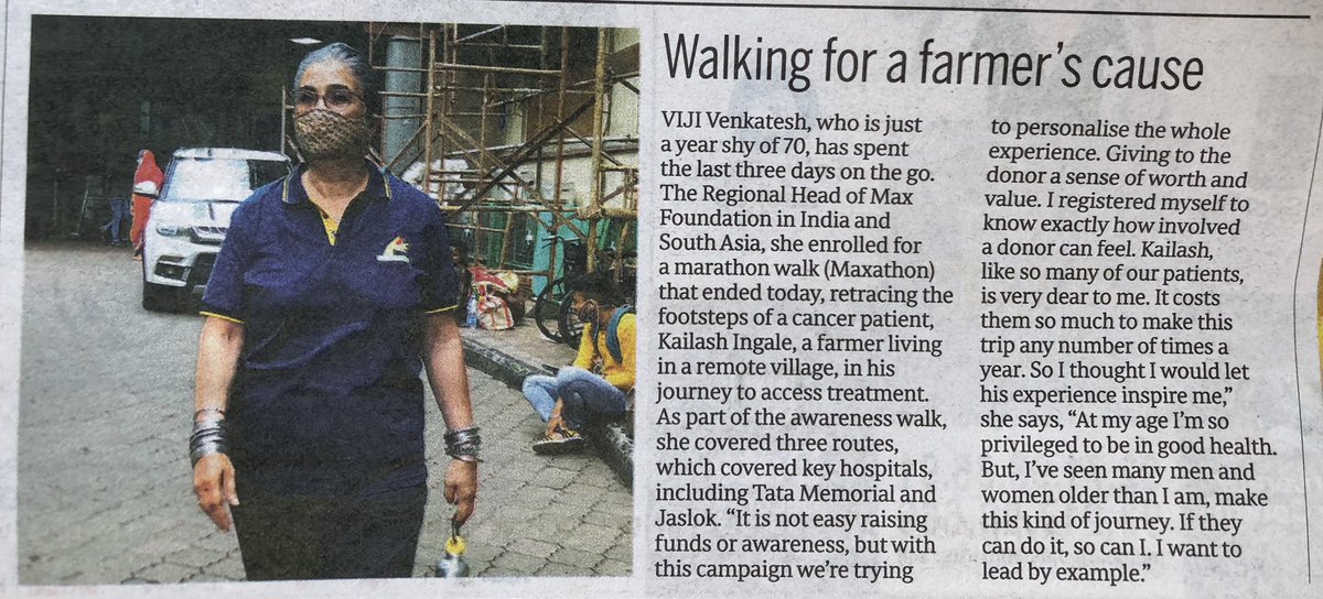 vijivenkatesh's tweet photo. https://t.co/1i3QmMhDFp
Thrilled to be featured in @sundaymidday ! #maxathon @stompoutcancer We need all the support & awareness for this cause https://t.co/Xe7NjJf98p