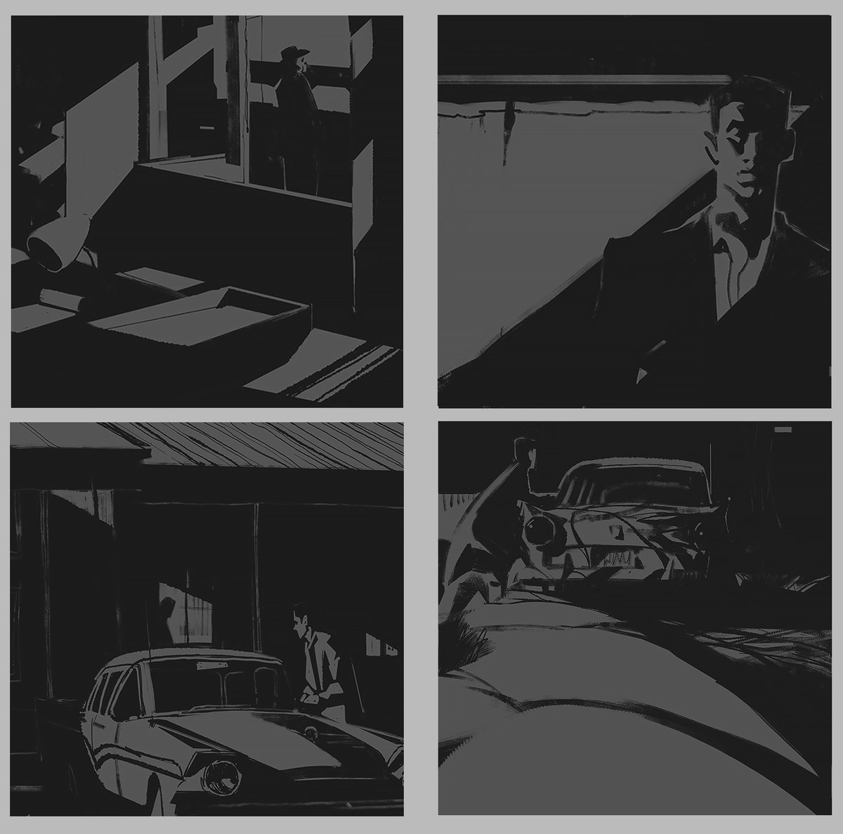 Some thumbnails that I did for @katherinelamart 's class over at @warriorartcamp https://t.co/Ib5CeRgDnF . Love all the classes I'm taking so far and I am dying cause they are so hard LOL! Studies based off of the movie Psycho! 
