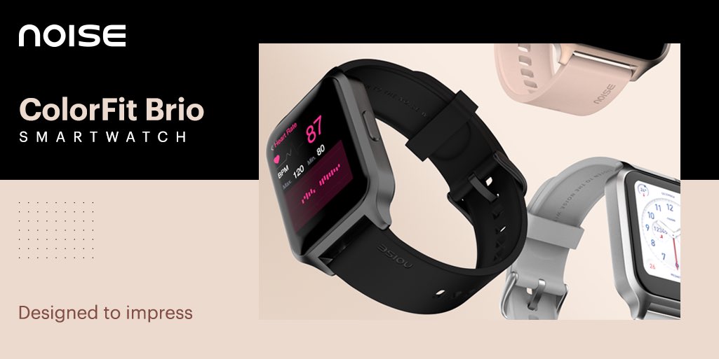 gonoise's tweet photo. Make your fitness and fashion statement, with a smart watch that manifests perfection. ColorFit Brio launching tomorrow.#NoiseSmartwatch #ColorFitBrio #NoiseNewLaunch https://t.co/eaf5Kp0zvc