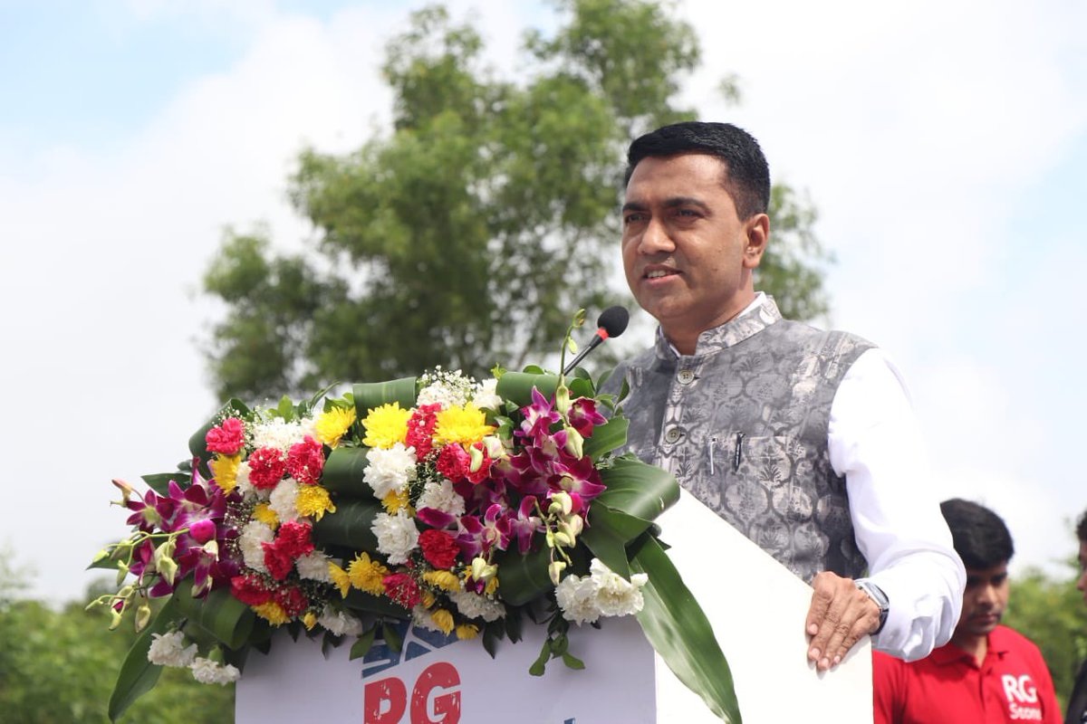 goacm's tweet photo. Chief Minister @DrPramodPSawant attended the Prize Distribution Ceremony of #RGMarathon Championship today at Shyama Prasad Mukherjee Stadium, Taleigao. https://t.co/W6Si4REL9p