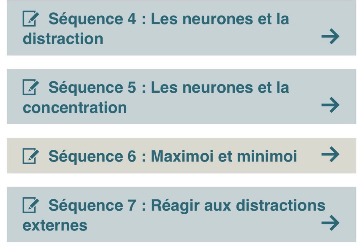 Voici 10 séquences pédagogiques basées sur l’attention et le programme ATOLE ( JP Lachaux) illustrées par une présentation  sous forme de vidéo + synthèse des activités de l'enseignant + objectifs d'apprentissage +Pdf décrivant la séquence <a href="/reseau_canope/">Réseau Canopé</a> atelier-canope-95.canoprof.fr/eleve/Attentio…