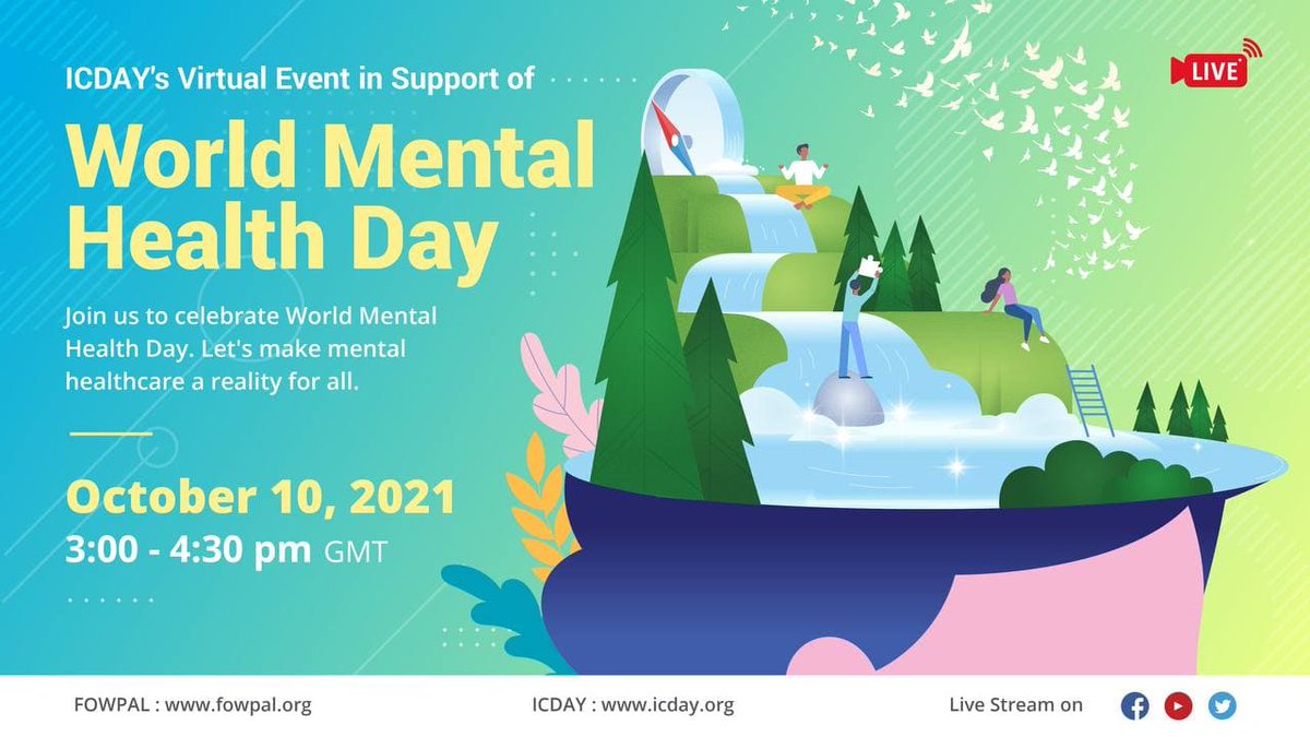 icday2020's tweet photo. The COVID-19 pandemic has had a significant impact on people's mental health. Please share with us (icday@fowpal.org) how you promote and foster good mental health on this World Mental Health Day. Allow good stories to create a butterfly effect and a positive energy in the world. https://t.co/vwnFmvaDDp