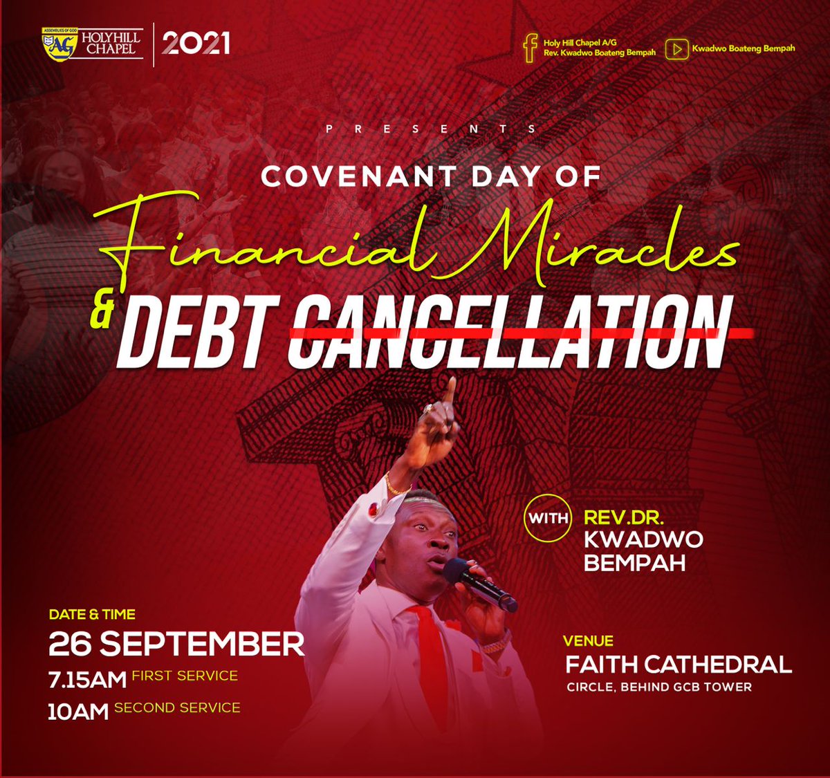 holyhillag's tweet photo. Whether it's for your debts to be cancelled or simply for a financial miracle, connect with your faith at Sunday's service for your breakthrough.

#FinancialMiracle
#DebtCancellation
#HolyHillChapel
#UncommonFavour https://t.co/9Tt53I07YB