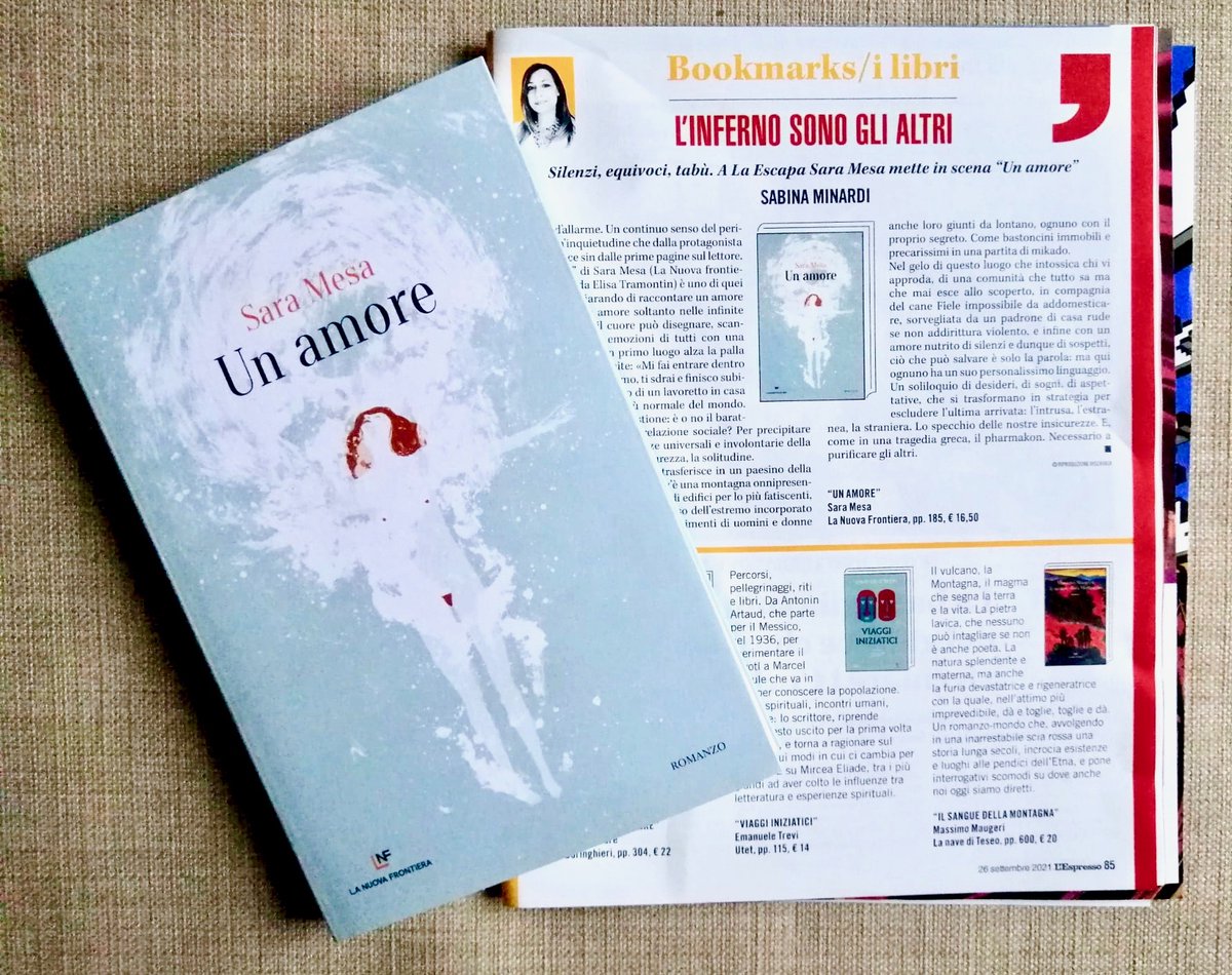 “Silenzi, equivoci, tabù”

“Un amore” di Sara Mesa recensito su L'Espresso da Sabina Minardi.

lanuovafrontiera.it/prodotto/un-am…