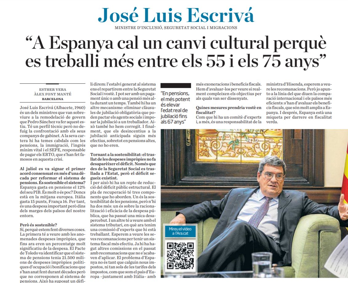 José Luis Escrivá tweet media