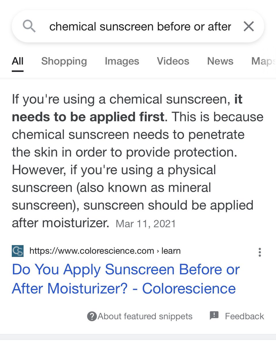 guys, wdyt?

aku selalu pakai sunscreen di step paling akhir sih, tapi pernyataan ini bikin aku googling 🤣

kalo kalian gimana?

credit goes to eatandtreats & google!