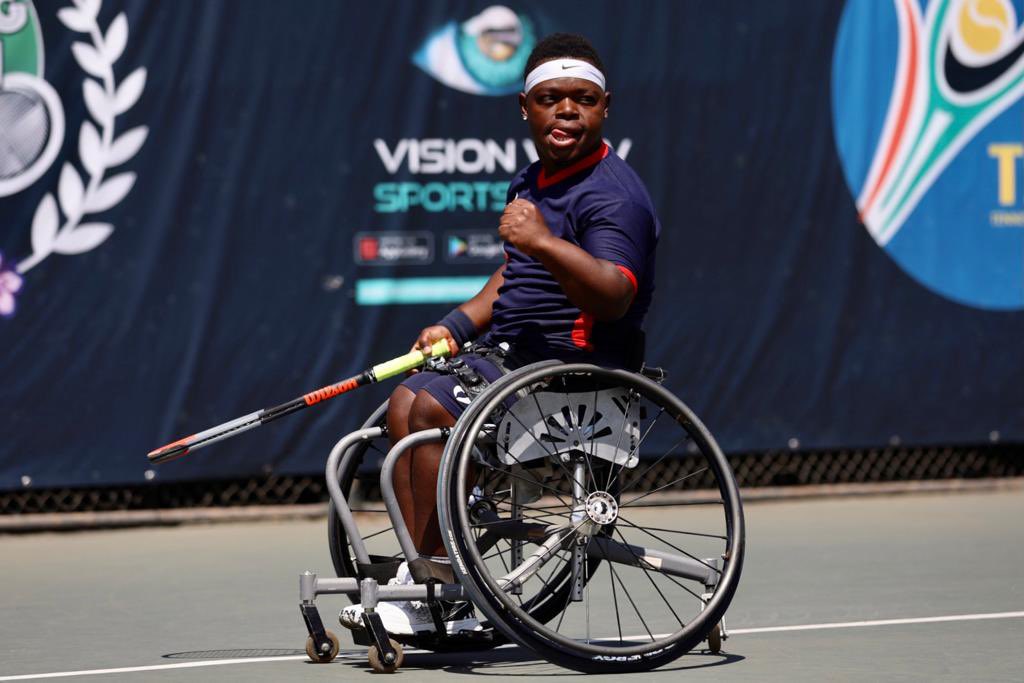 SASpring_Open's tweet photo. Champions Crowned! 👑 SA’s @KgothatsoMontj1 and Martin de la Puente from Spain clinched the 2021 SA Spring Open’s Wheelchair women’s and men’s singles titles on Saturday! 

While Donald Ramphadi also won his Quads final! 🏆 

#SASpringOpen #SASO2021 
#SpringtimeTennis #Tennis4All https://t.co/N6im2U2Nfu