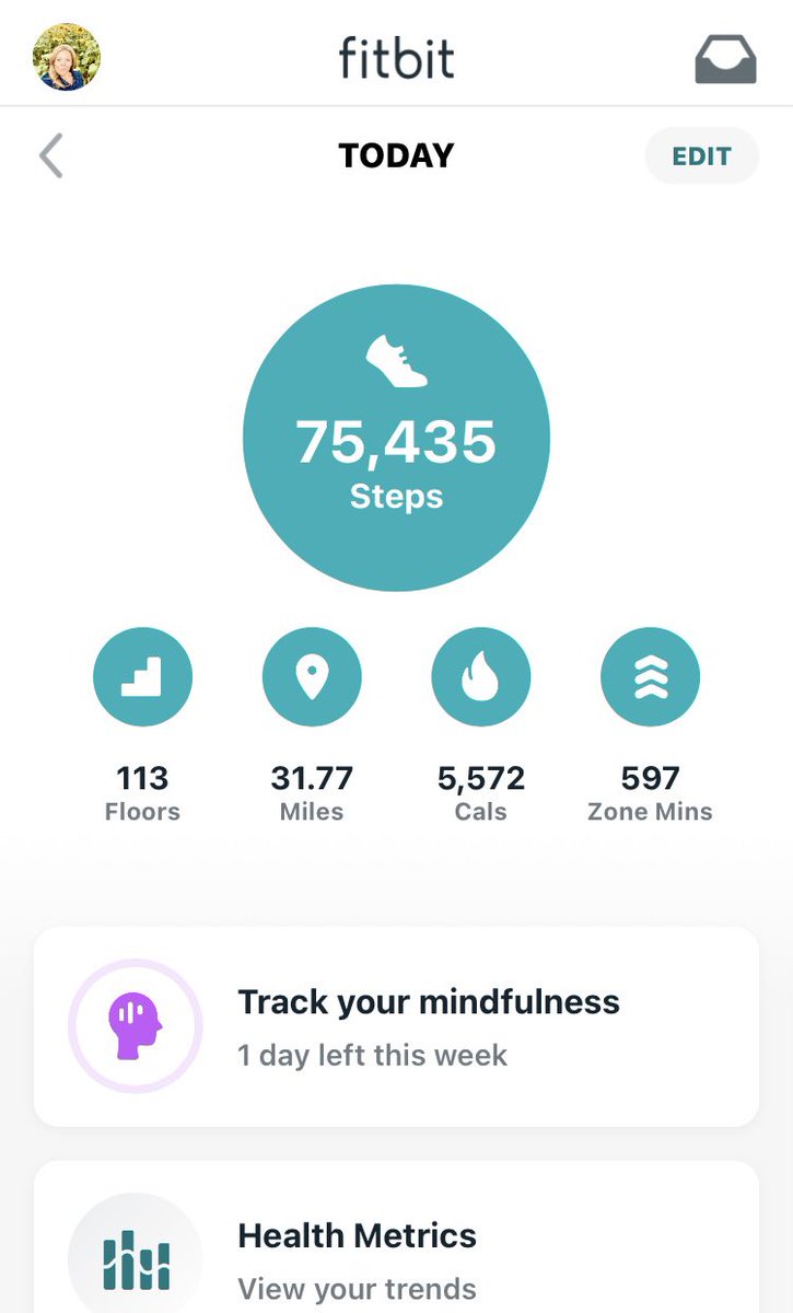 helenofwhitby's tweet image. #GoodMorningTwitterWorld Hope you’re all ok. I’m buzzing. Walked nearly 32 miles yesterday &amp;amp; achieved my personal best number of steps in a day 75,000..I have a similar amount of blisters😂 All worth it though to get my #fitbit genie shoe badge😂🤦‍♀️
#fitbitaddict Have a good day x