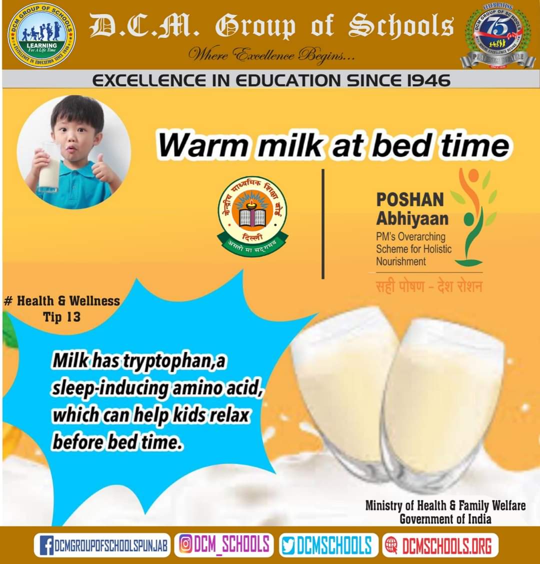 DCMPresidency's tweet photo. Keeping your body healthy is an expression of gratitude to the whole cosmos – the trees, the clouds, everything.
CBSE
#PoshanMaah2021 #CBSE #RashtriyaPOSHANMaah #PoshanAbhiyan #Health #Nutrition #wellnessmonth #Tip13 #DCMSchools #fitindia https://t.co/VRh6lFBXux