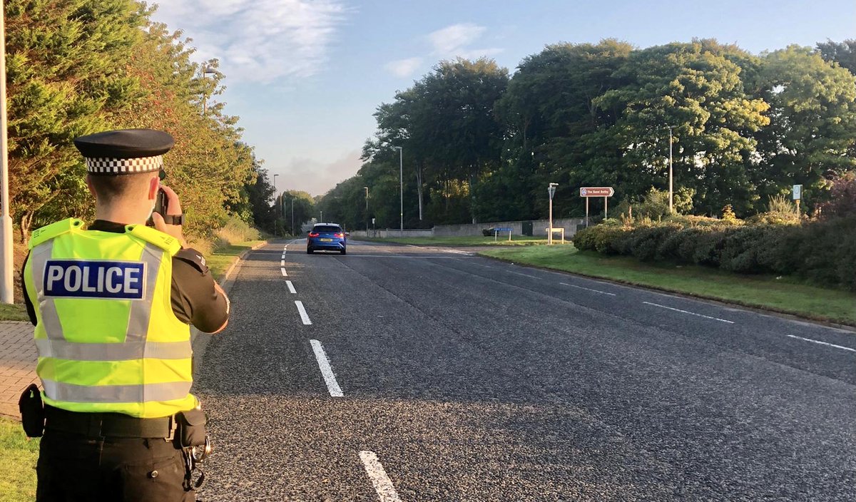 PSOSAbershire's tweet photo. An early start by #FormartineCPT PCs, local complaints of speeding vehicles in #Balmedie. 2 drivers warned. Education is part of #OperationCedar making drivers aware of the risks to themselves and others using the area. #RoadSafety https://t.co/mz1qbFKhcZ