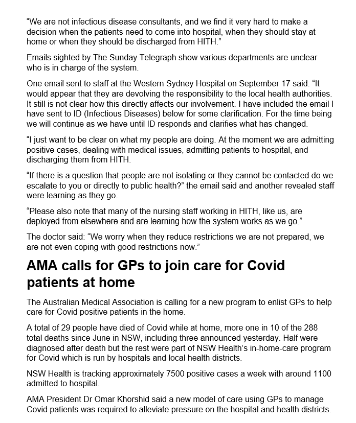 BigBadDenis's tweet photo. COVID NSW : Leaked emails show holes in hospital at home system
๐น29 patients have died of COVID at home since June
#COVID19nsw @NSWCHO @BradHazzard @GladysB
Source: https://t.co/FYd4KFp95e https://t.co/m5vkJcd9nl