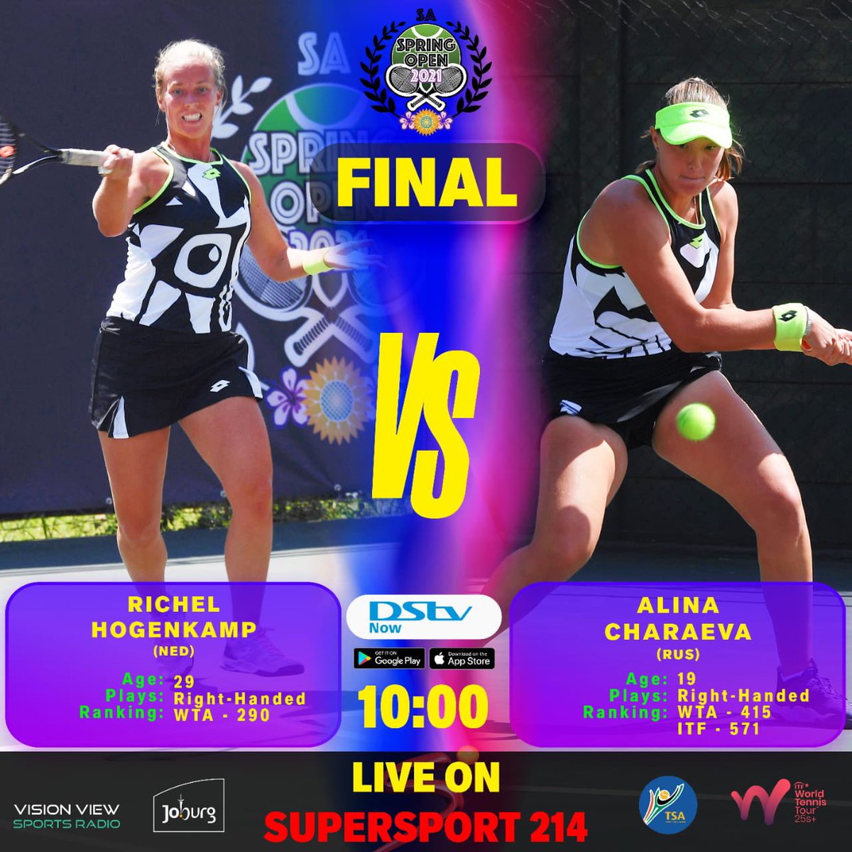 SASpring_Open's tweet photo. International tennis on your doorstep! 
There will be new names engraved on the #SASpringOpen Men and Women’s Singles trophies today! 

Don’t miss any of the action! 🌸🎾

#SASpringOpen #SASO2021 
#SpringtimeTennis #Tennis4All https://t.co/0MofBposja