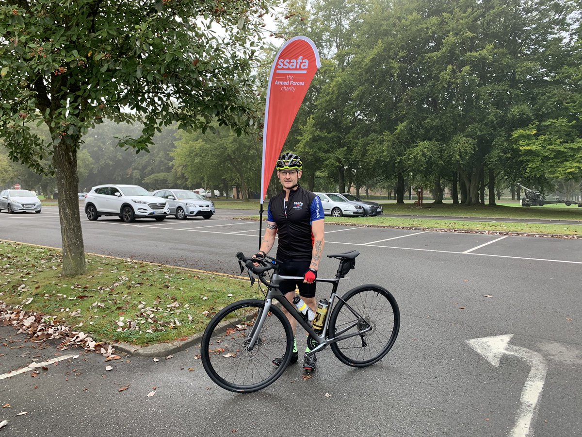landmarcNEWS's tweet photo. Go #TeamLandmarc. Here’s Alan taking off on his epic 70 mile #RideThePlain cycle challenge around Wiltshire, to help raise funds for @SSAFA – you’ve got this! #TheArmedForcesCharity #SSAFA @WhiteRockEventz https://t.co/dSXVtyD1YQ