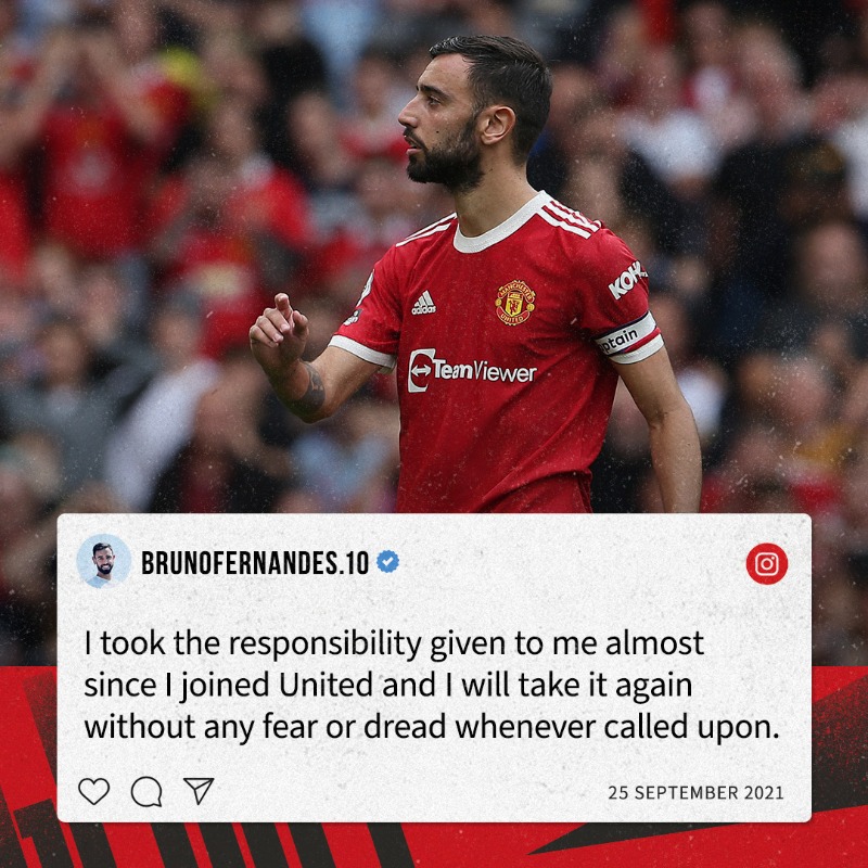 ManUtd's tweet photo. Well said, @B_Fernandes8 🔴💯

#MUFC
