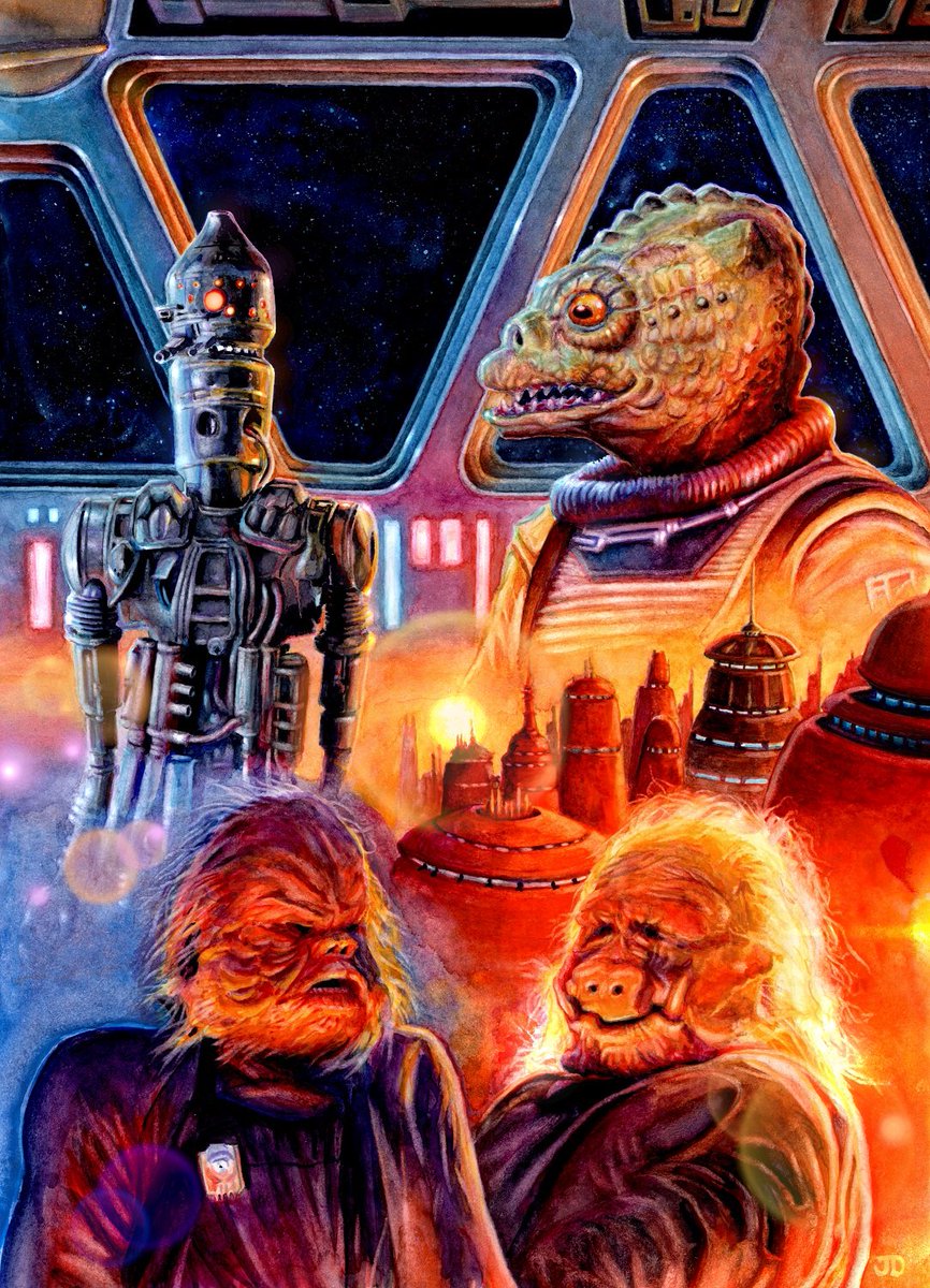 DifferentSpaces's tweet photo. I made this illustration for a trading card celebrating the #empirestrikesback 's 40th anniversary 18 months ago at a #scifi and #starwars fan event. It was finally distributed last weekend at Générations Star Wars &amp; SF à Cusset 2021 - 11 &amp; 12 septembre https://t.co/yE7oBcApNS