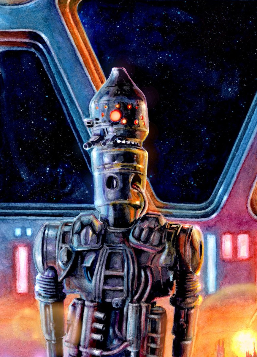 DifferentSpaces's tweet photo. I made this illustration for a trading card celebrating the #empirestrikesback 's 40th anniversary 18 months ago at a #scifi and #starwars fan event. It was finally distributed last weekend at Générations Star Wars &amp; SF à Cusset 2021 - 11 &amp; 12 septembre https://t.co/yE7oBcApNS
