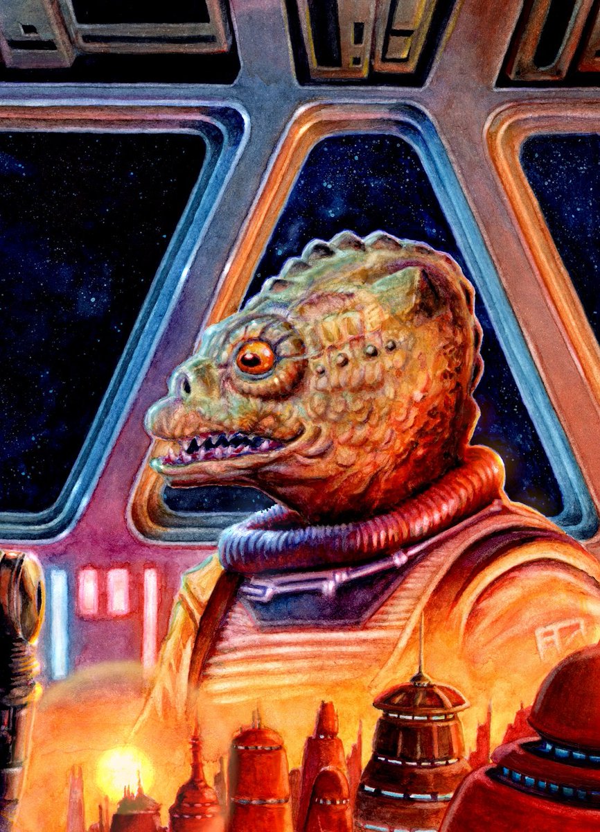 DifferentSpaces's tweet photo. I made this illustration for a trading card celebrating the #empirestrikesback 's 40th anniversary 18 months ago at a #scifi and #starwars fan event. It was finally distributed last weekend at Générations Star Wars &amp; SF à Cusset 2021 - 11 &amp; 12 septembre https://t.co/yE7oBcApNS