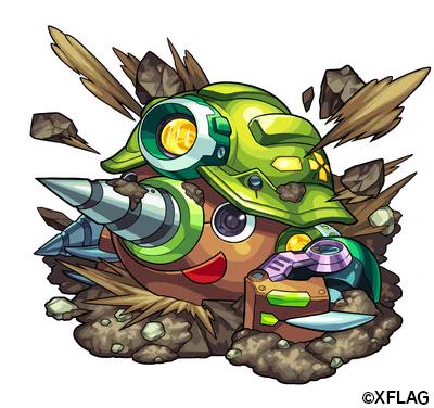 【お知らせ】
『モンスターストライク』にて
モグディガー(進化前・進化・神化)のデザイン・イラストを担当いたしました!
メカニックのエミルはゴーグルと前髪でドクロを模したデザインになっています。
モグディガーのSSボイスって中でエミルが言ってんですかね…🤔
#モンスト #モンスト作品公開 