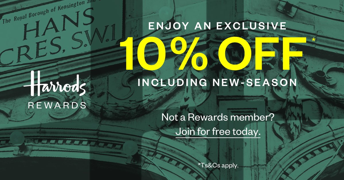 Harrods on Twitter "LAST CALL It’s the last day you can enjoy 10