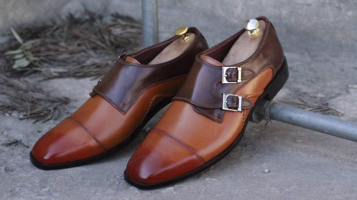HutsLeather's tweet photo. (1) Styish Men’s Handmade Tan Brown Leather Double Monk Strap Shoe, Mens Cap Toe Shoes | https://t.co/kMsKxd2qCq https://t.co/kJbCNWB6u4 https://t.co/w943bxagtA