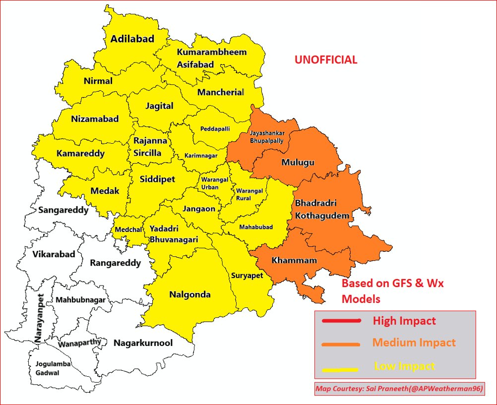 Rajani_Weather's tweet photo. #CycloneGulab #24HrWx #SevereWxOutlook #Telangana
➡️East TS can get persistent light/moderate drizzle
➡️#Thunderstorms possible for North &amp; Central TS https://t.co/1oayW9VXA0