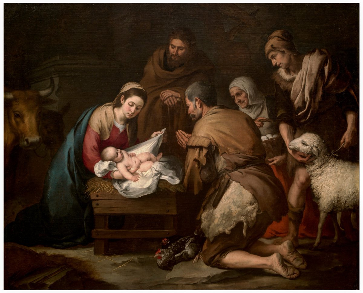 NotedPaintings's tweet photo. 𝐓𝐡𝐞 𝐀𝐝𝐨𝐫𝐚𝐭𝐢𝐨𝐧 𝐨𝐟 𝐭𝐡𝐞 𝐒𝐡𝐞𝐩𝐡𝐞𝐫𝐝𝐬
Bartolomé Esteban Murillo
Ca. 1650

@museodelprado
#SpanishPaintings #Shepherds #Adoration https://t.co/mHyfkKdfgU