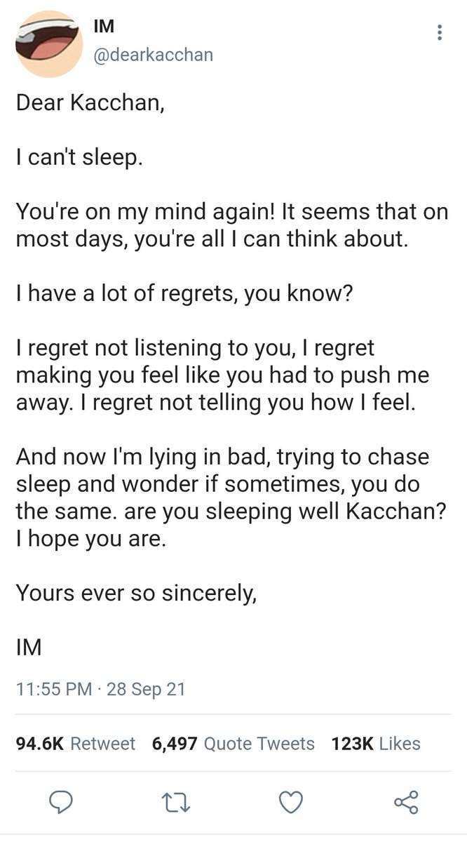 He feels a little better without the weight of feelings settling heavy in his chest. There& #39;s just something so relieving about saying how he feels. He drifts off. Not know what& #39;s about to happen...