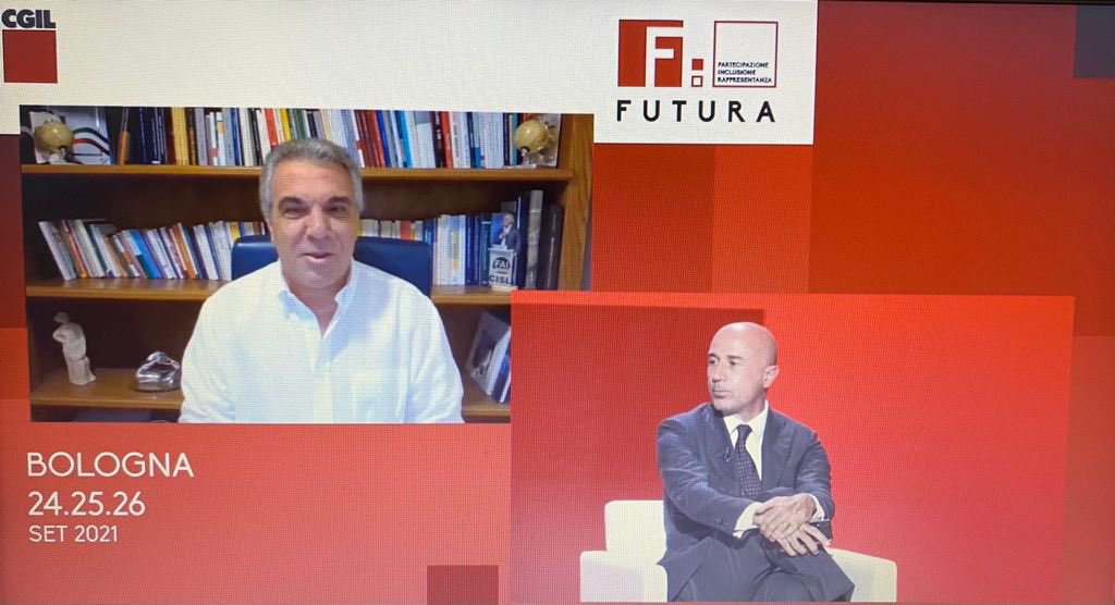 CislNazionale's tweet photo. #LuigiSbarra a #Futura2021: “Abbiamo di fronte sfide importanti che riguardano il futuro del Paese. Bisogna costruire insieme un campo largo di responsabilità ed un grande patto sociale in modo da avere un ruolo centrale nel cantiere del cambiamento” https://t.co/8jLwiyVaCS