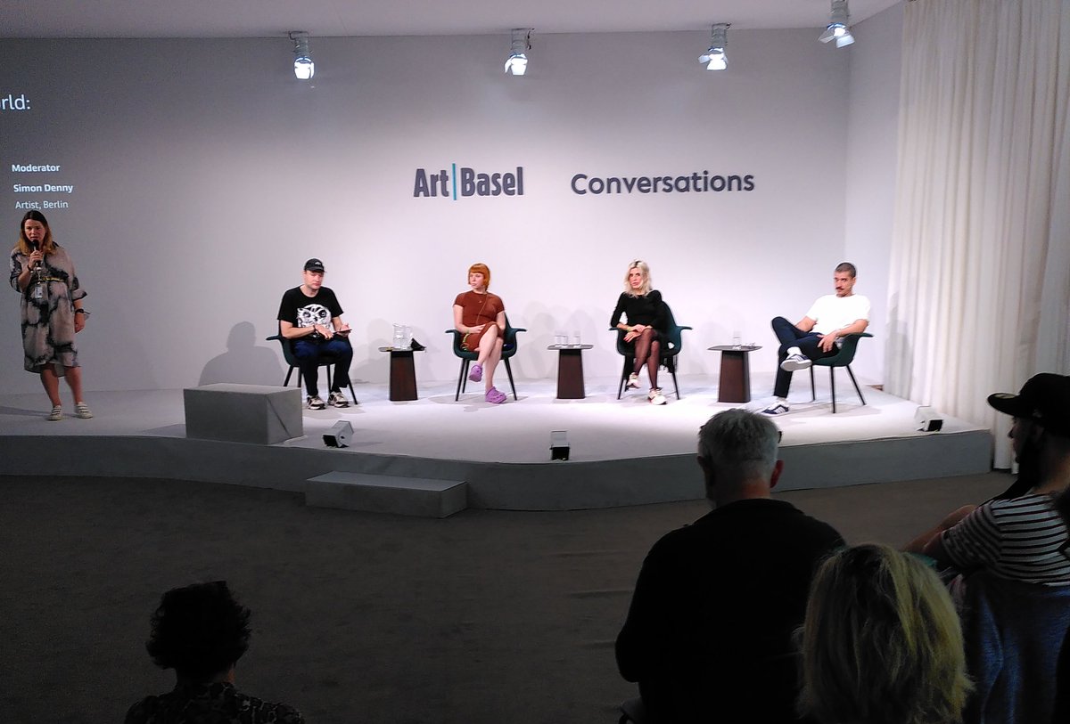 "in crypto, everyone's a Freeport" - unattributed

worlds colliding yesterday at Art Basel with <a href="/dennnnnnnnny/">Simon Denny</a> <a href="/hollyherndon/">Holly Herndon</a> w <a href="/hollyplus_/">Holly+</a> <a href="/MPtherealmvp/">maria paula</a> of <a href="/______jpg______/">JPG (pronounced jpeg)</a>  and <a href="/foliafoliafolia/">folia</a>