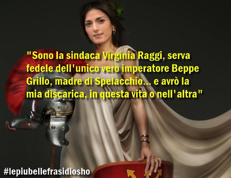 lefrasidiosho's tweet photo. #Grillo posta la foto di #Raggi gladiatrice: "Avanti con coraggio" https://t.co/KFkS6g7FBE