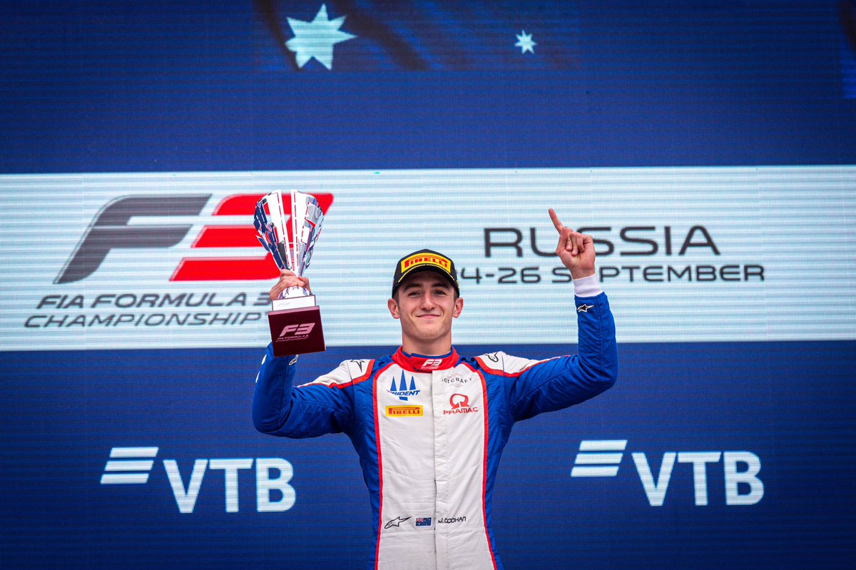 jackdoohanok's tweet photo. Perfect way to end the season 🏆 Obviously I wanted to win the Championship, but it’s a great feeling to take the win today! Thank you @trident_team for all the hard work this year and the 2021 Team’s Championship 👏🏼
#F3 #RussianGP https://t.co/U9YMFuNKwA
