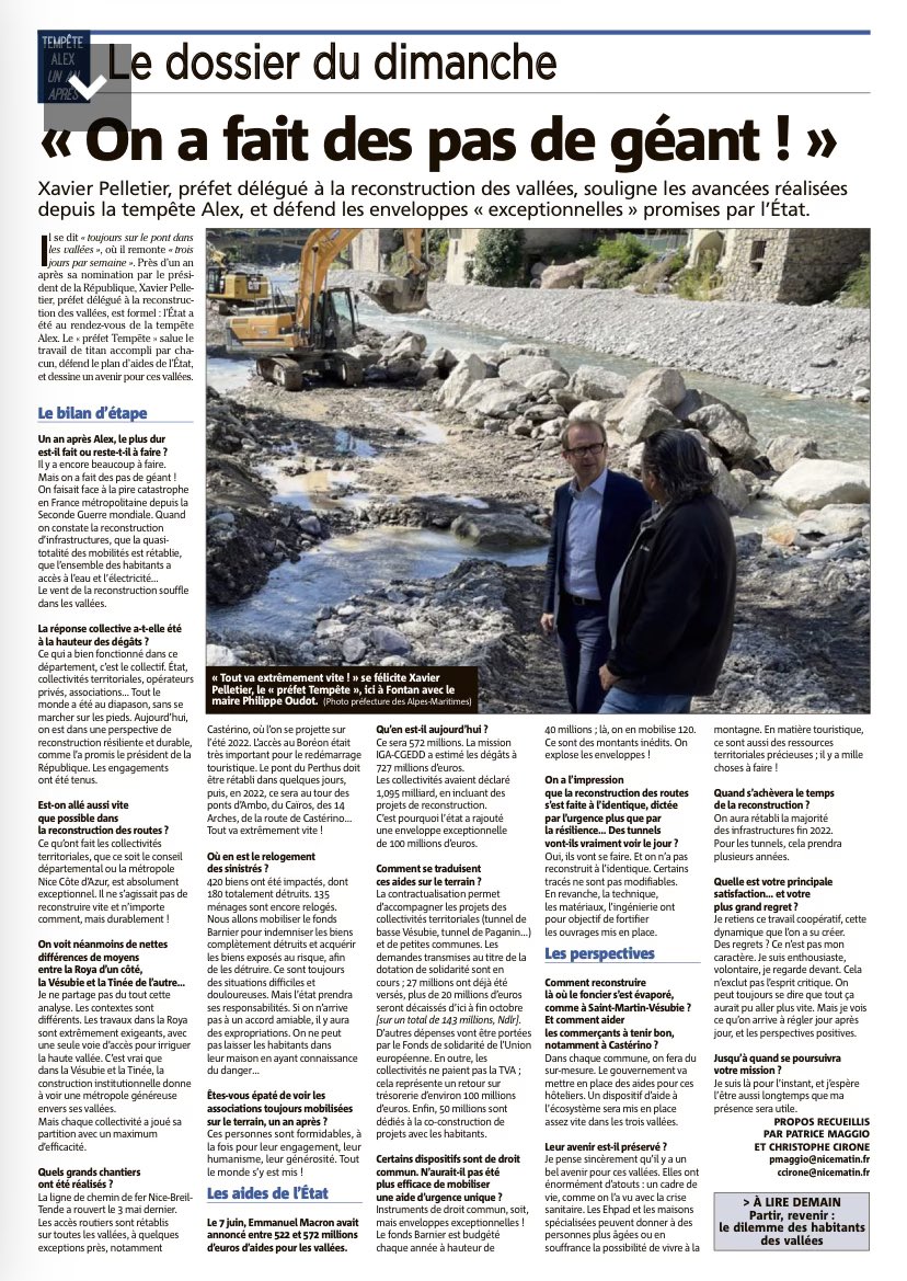 xavierpelletier's tweet photo. Le vent de la reconstruction souffle sur les vallées ! #tempêteAlex #Alpes-Maritimes @prefet06 @AlpesMaritimes @MetropoleNCA @Smiage06 #CARF #DDTM06 @ONF_Officiel @OFBiodiversite https://t.co/8uHEa8m9ZD