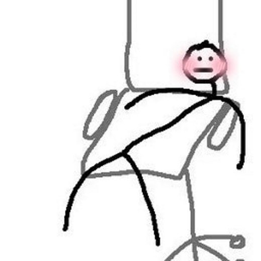 reactions on Twitter "blushing stick figure sinking down in chair