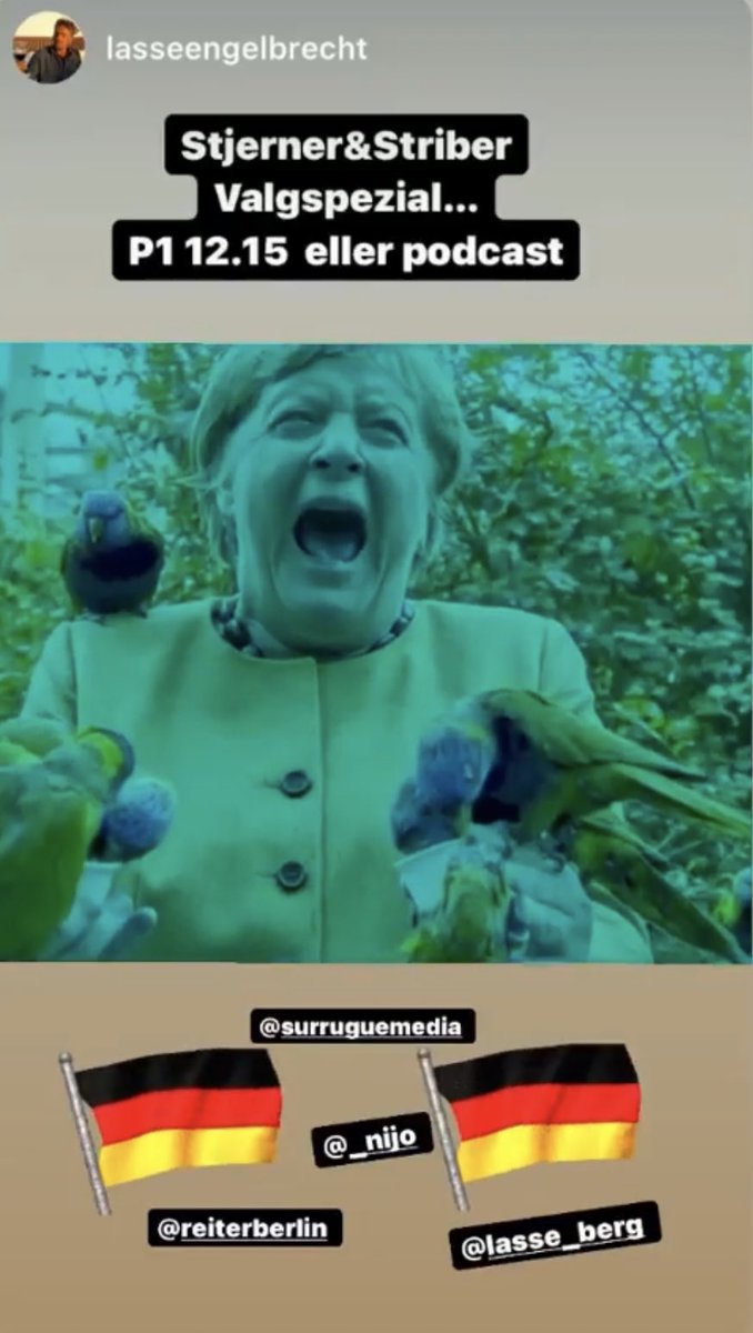 Ekstra tysk valgflæsk 🥓 til dig: #stjernerogstriber 🌟 WAHL SPEZIAL kl. 12:15 på @P1radio 📻 eller som podcast 📲 på DRLYD! 🦜🦜🦜 <a href="/SurrugueS/">Stéphanie Surrugue</a> <a href="/lasseberg/">Lasse Berg Sørensen</a> <a href="/lasseEjensen/">lasse engelbrecht</a>