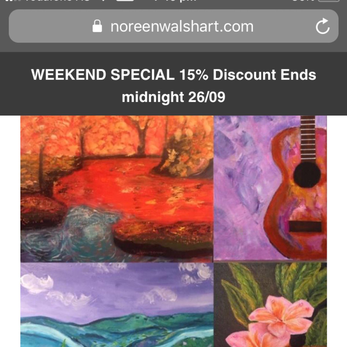 My website is live !! Woohoo. Don’t forget to check out the sale !! #ArtistOnTwitter #brisbaneartist #Queensland #artforyourhome
