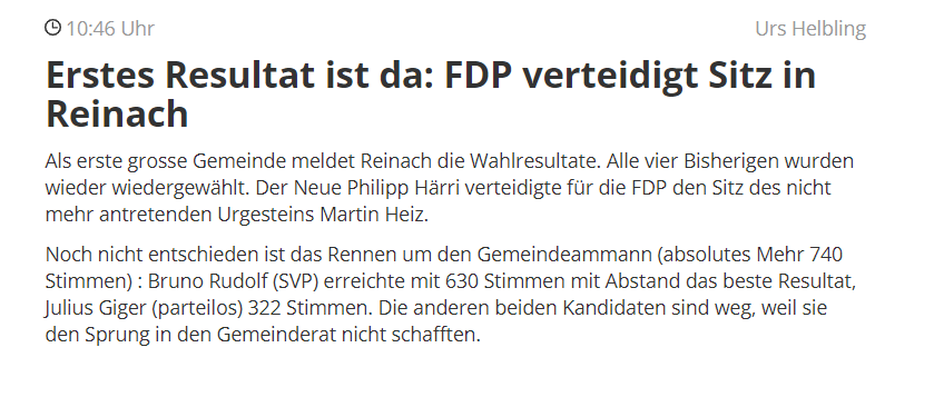 JFAargau's tweet photo. In Reinach wurde mit @Phil_Haerri ein engagierter Jungfreisinniger in den Gemeinderat gewählt! Wir gratulieren herzlich zur Wahl! https://t.co/KAd036rgyx