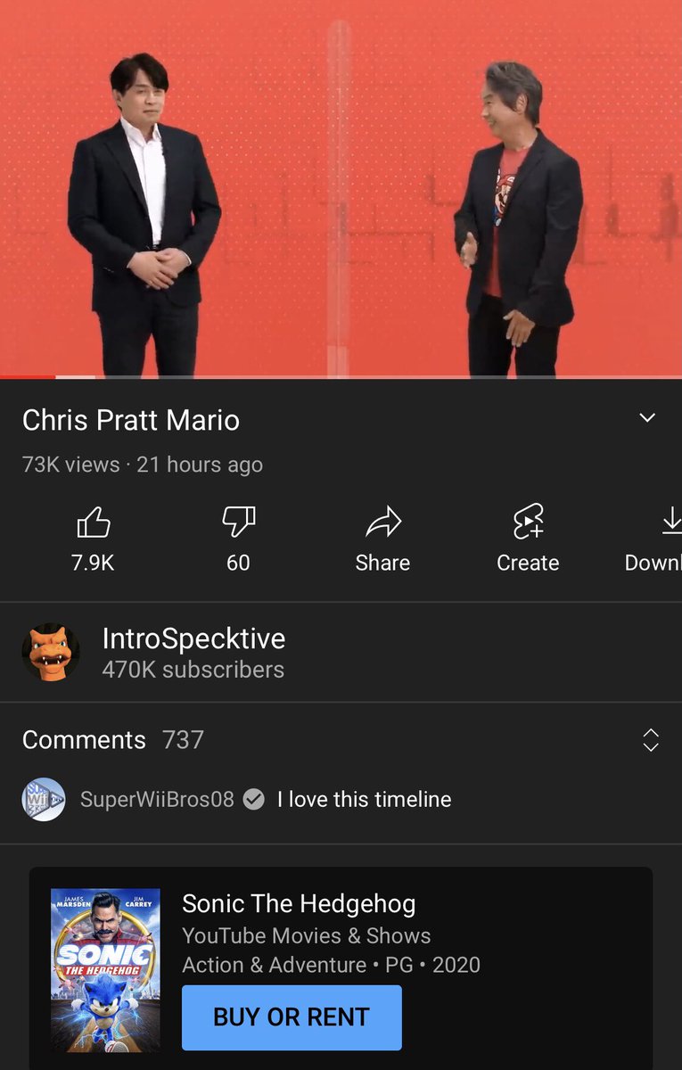 RT @IntroSpecktive: Love how there’s an ad to buy the Sonic movie on my Mario movie video https://t.co/sZYdzofH4I